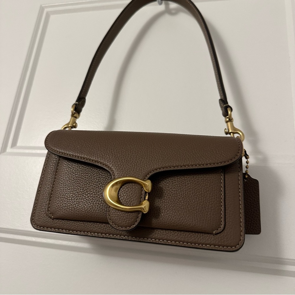 Coach Tabby Shoulder Bag 20 - Brass/Dark Stone ✨ - Picture 2 of 10